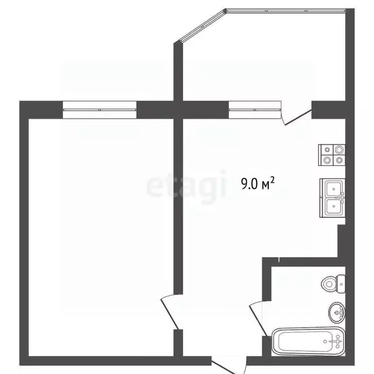 1-к кв. Ханты-Мансийский АО, Сургут тракт Тюменский, 6/1 (36.6 м) - Фото 0
