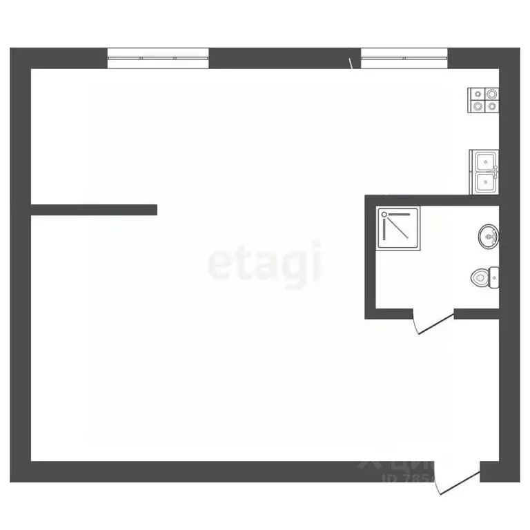 1-к кв. Оренбургская область, Оренбург Промышленная ул., 9 (30.3 м) - Фото 1