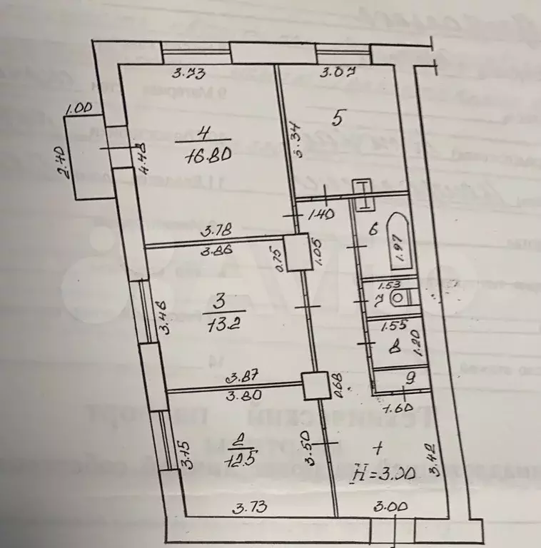 3-к. квартира, 77,2 м, 4/5 эт. - Фото 0