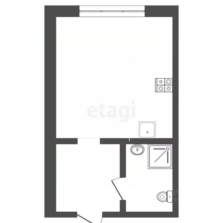 Студия Тюменская область, Тюмень ул. Муравленко, 15 (15.1 м) - Фото 2