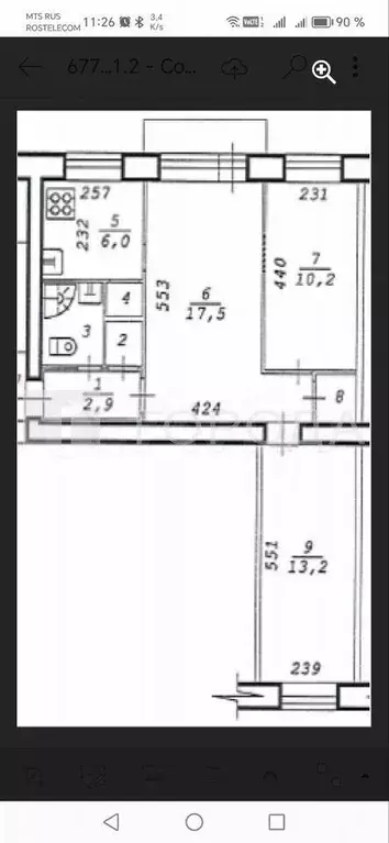 3-к. квартира, 57 м, 5/5 эт. - Фото 0