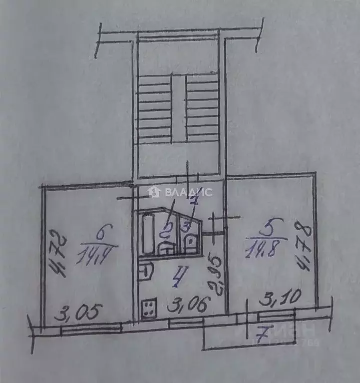 2-к кв. Пензенская область, Пенза Ульяновская ул., 40 (43.0 м) - Фото 2