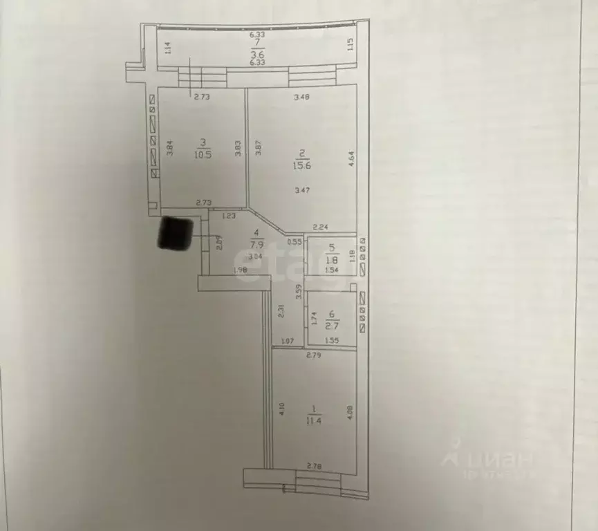 2-к кв. Татарстан, Казань ул. Азата Аббасова, 8 (49.9 м) - Фото 2