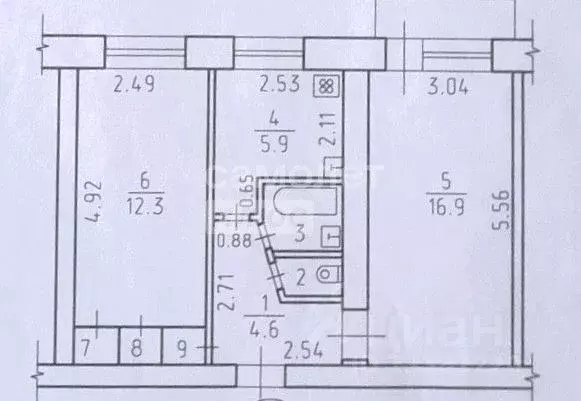 2-к кв. Удмуртия, Ижевск ул. Металлистов, 54 (44.2 м) - Фото 1