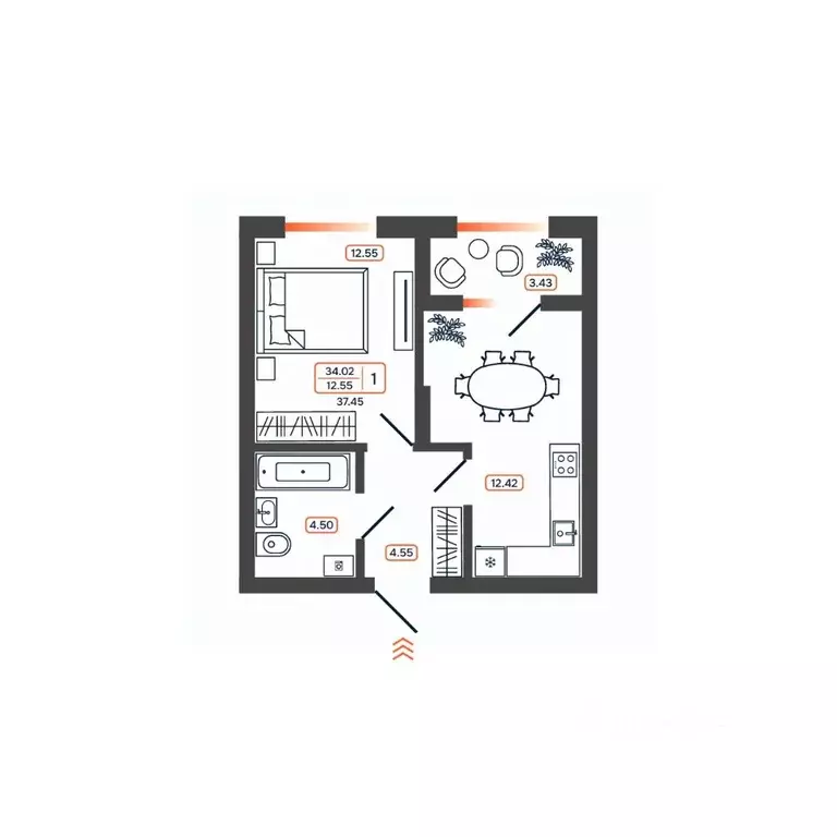 1-к кв. Ростовская область, Батайск ул. Дружная, 10 (37.45 м) - Фото 1