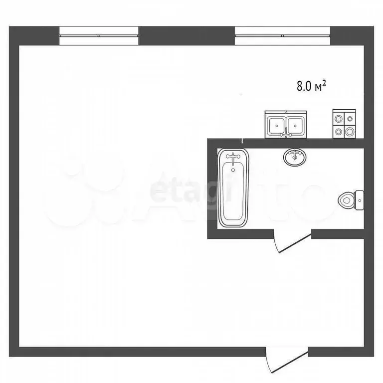 Квартира-студия, 40 м, 5/14 эт. - Фото 0