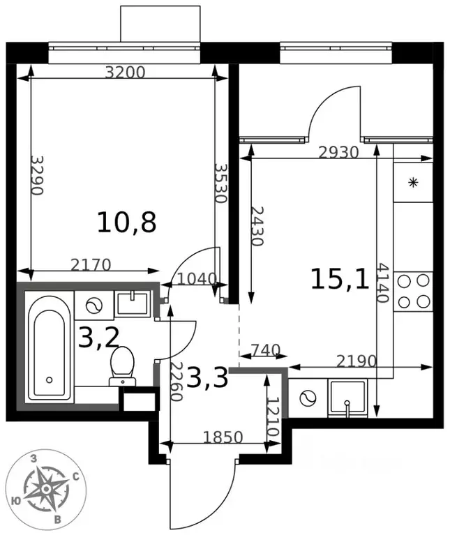 1-к кв. Московская область, Химки Клязьма-Старбеево мкр, Международный ... - Фото 1