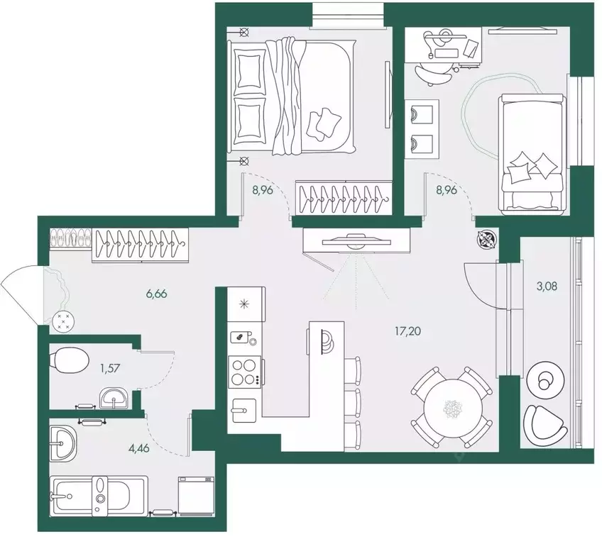 2-к кв. Сахалинская область, Южно-Сахалинск Ново-Александровск п/р, ... - Фото 1