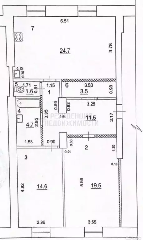 3-к кв. Самарская область, Самара ул. Циолковского, 7 (81.0 м) - Фото 2