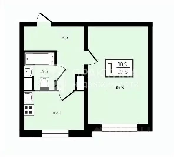 1-к кв. Москва ул. Хачатуряна, 7 (37.8 м) - Фото 2