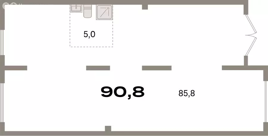 Помещение свободного назначения (90.8 м) - Фото 1