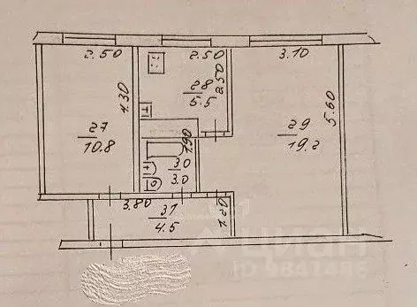 2-к кв. Татарстан, Казань ул. Халева, 9 (43.0 м) - Фото 2