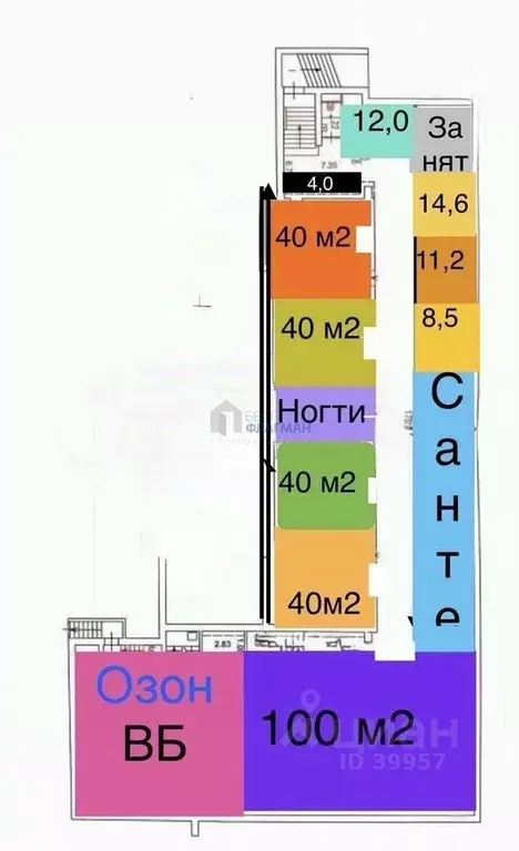 Помещение свободного назначения в Москва ул. Яблочкова, 37 (100 м) - Фото 2