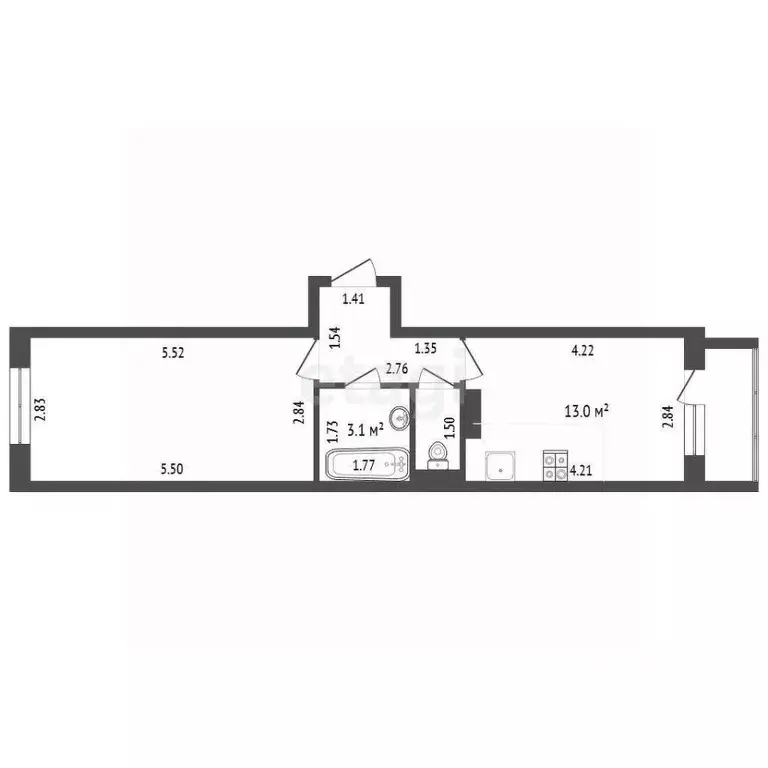 1-к кв. Мордовия, Саранск ул. Фурманова, 32 (35.7 м) - Фото 1