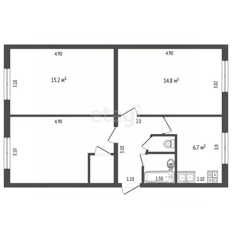 3-к кв. Московская область, Дмитров ДЗФС мкр, 3 (59.0 м) - Фото 1