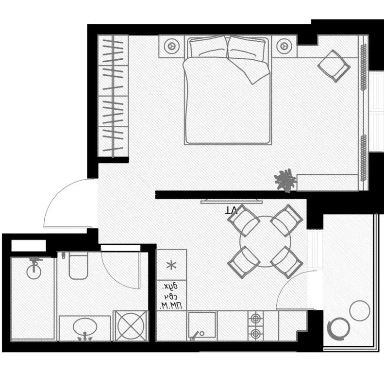 1-комнатная квартира: Краснодарский край, Сочи, улица Ленина, 290/8к4 ... - Фото 1