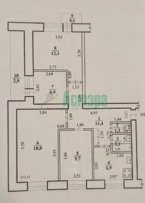 4-к кв. Забайкальский край, Чита Северный мкр, 6 (69.2 м) - Фото 1
