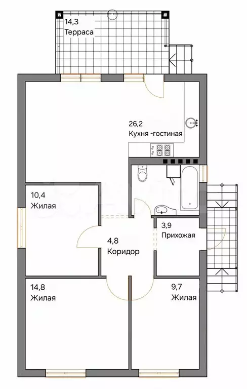 Дом 90 м на участке 6,2 сот. - Фото 0