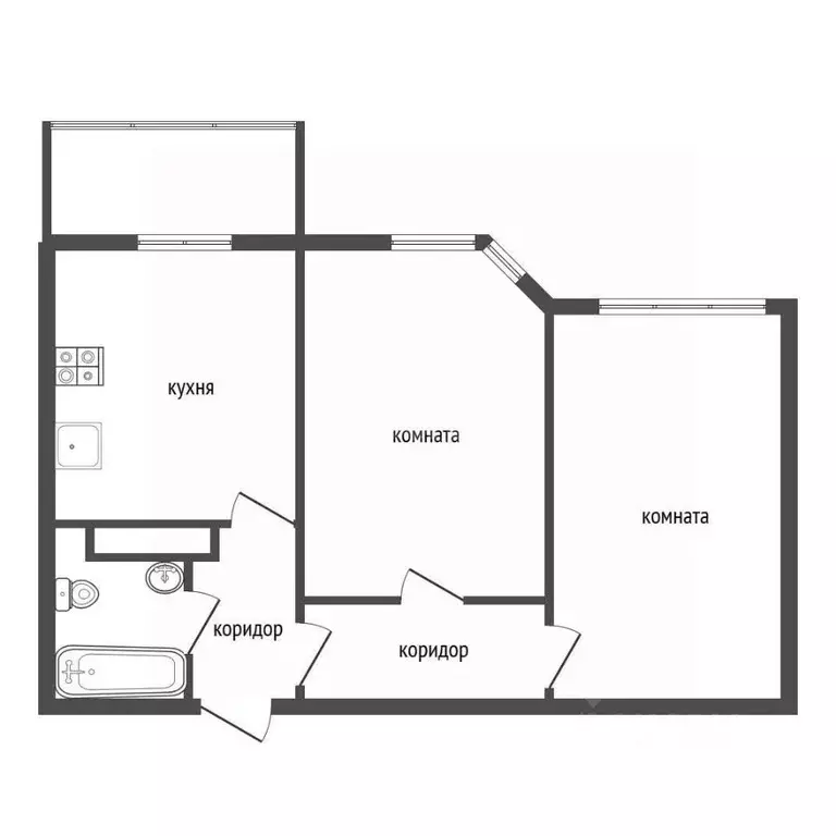 2-к кв. Воронежская область, Воронеж ул. Конструкторов, 29А (57.72 м) - Фото 1