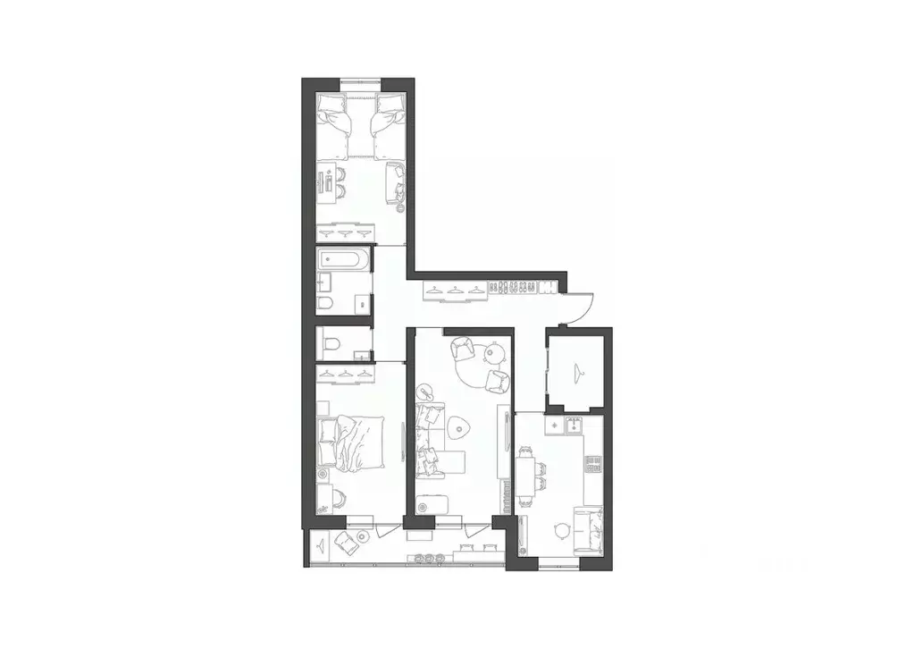 3-к кв. Волгоградская область, Волгоград Квартал жилой комплекс (83.68 ... - Фото 1