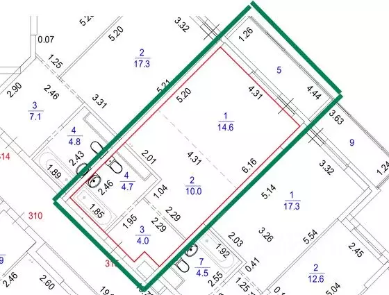 Студия Свердловская область, Екатеринбург ул. Громова, 26 (33.3 м) - Фото 1