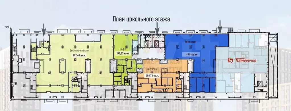 Торговое помещение первая линия кондилофт 1400 м2 - Фото 0
