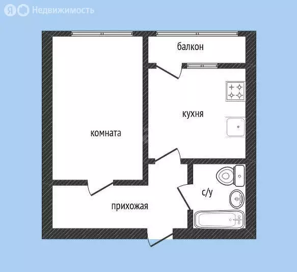 1-комнатная квартира: Кострома, Заволжская улица, 219 (38.8 м) - Фото 1