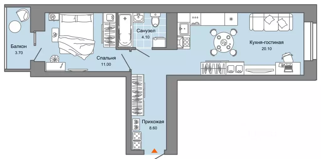 1-к кв. Пермский край, Пермь ул. Дзержинского, 31Б (45.0 м) - Фото 2