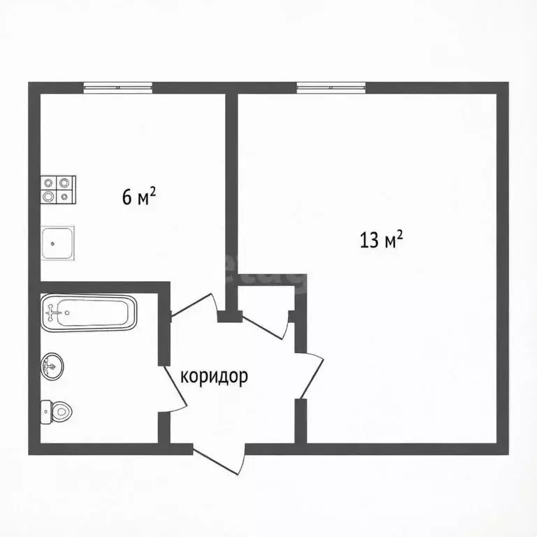 1-комнатная квартира: Воронеж, улица Писарева, 13А (21 м) - Фото 1