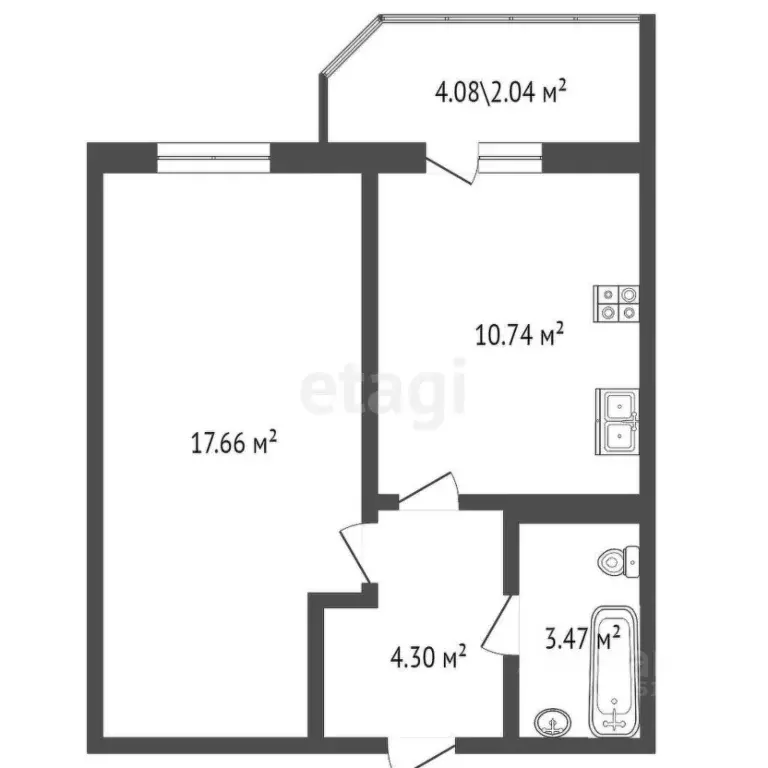 1-к кв. Ростовская область, Ростов-на-Дону ул. Висаитова, 6/10 (36.1 ... - Фото 1