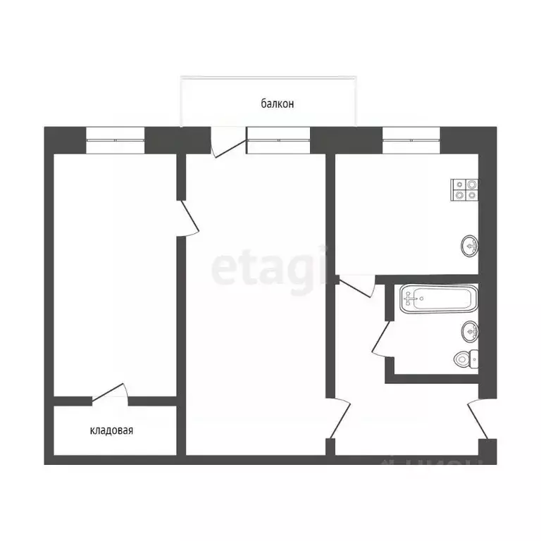 2-к кв. Иркутская область, Ангарск 49-й кв-л, 4 (61.6 м) - Фото 1