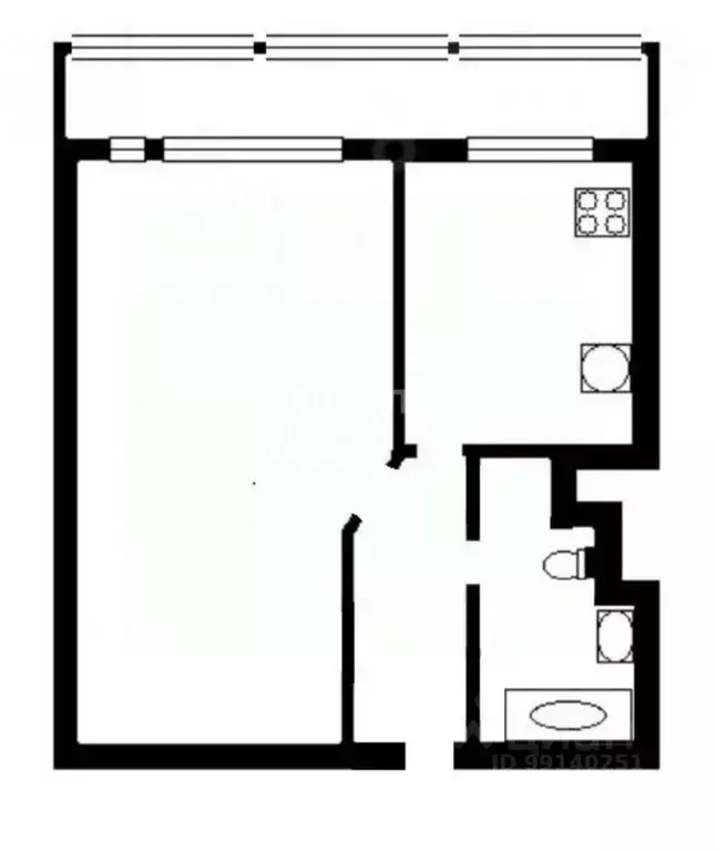 1-к кв. Санкт-Петербург Витебский просп., 37 (38.0 м) - Фото 2