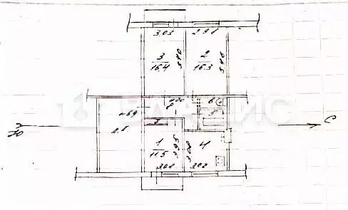3-к кв. Калужская область, Калуга Гвардейская ул., 10 (64.7 м) - Фото 2
