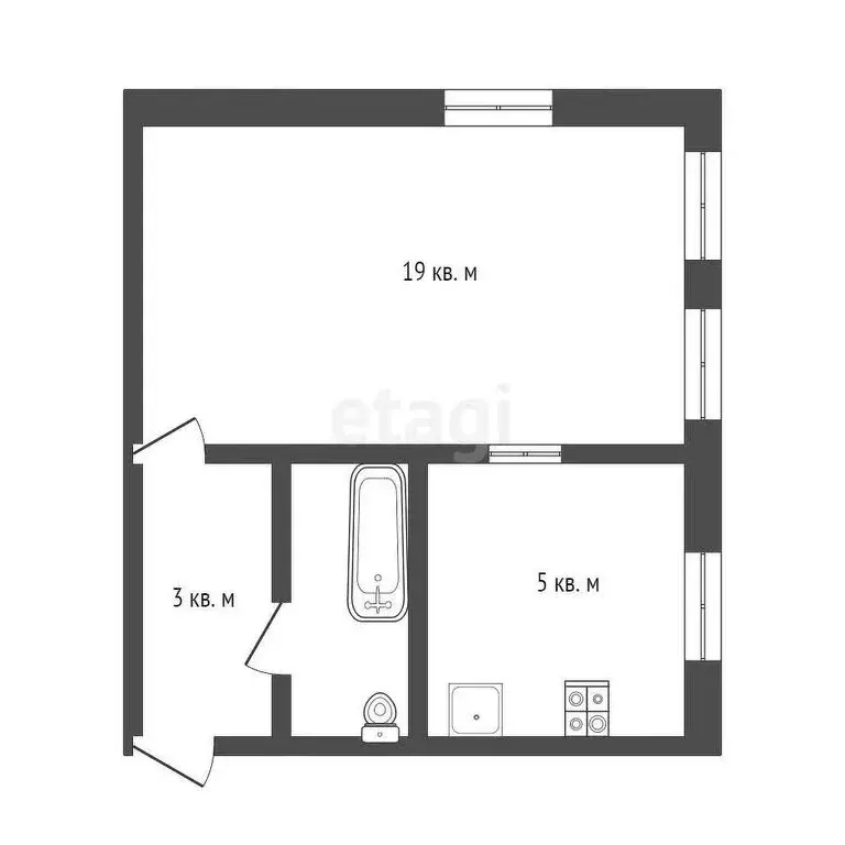 1-комнатная квартира: Саранск, Энергетическая улица, 29 (31 м) - Фото 0