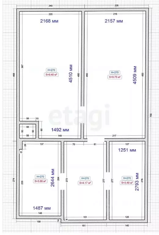 1-к кв. Татарстан, Казань ул. Братьев Батталовых, 20А (31.8 м) - Фото 1