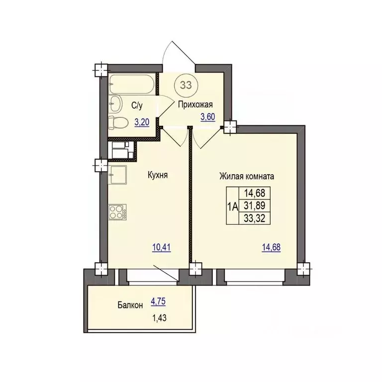 1-к кв. Псковская область, Псковский район, Завеличенская волость, д. ... - Фото 1