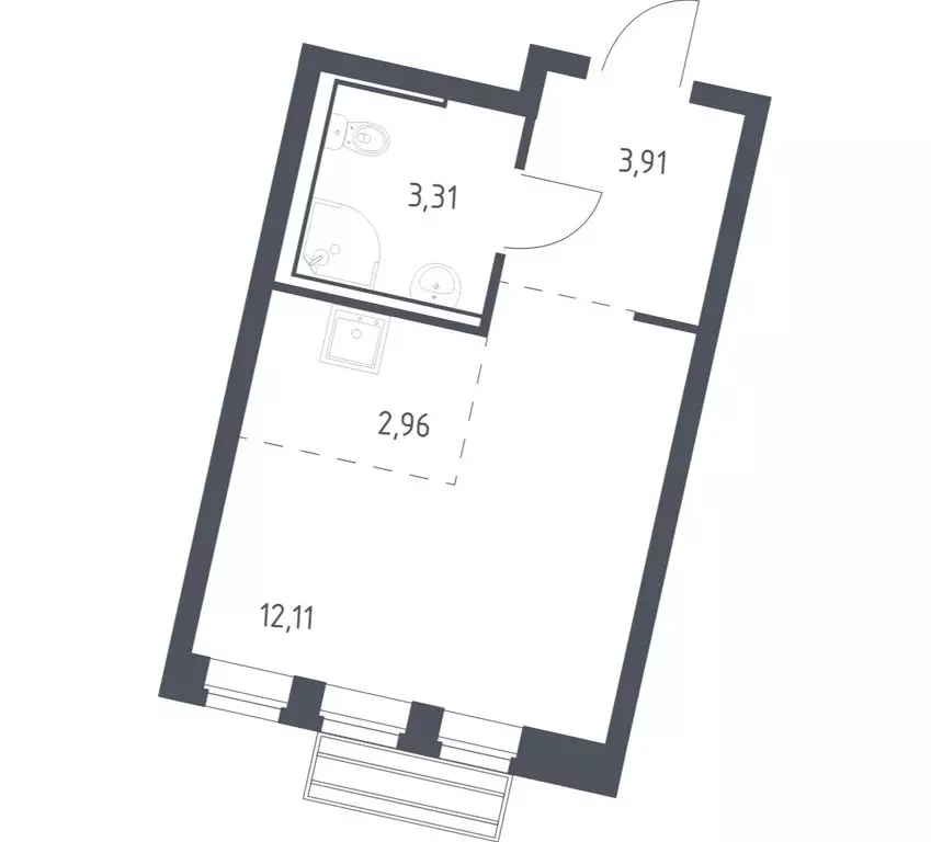 Квартира-студия: село Лайково, микрорайон Город-Событие, ЖК Рублёвский ... - Фото 1