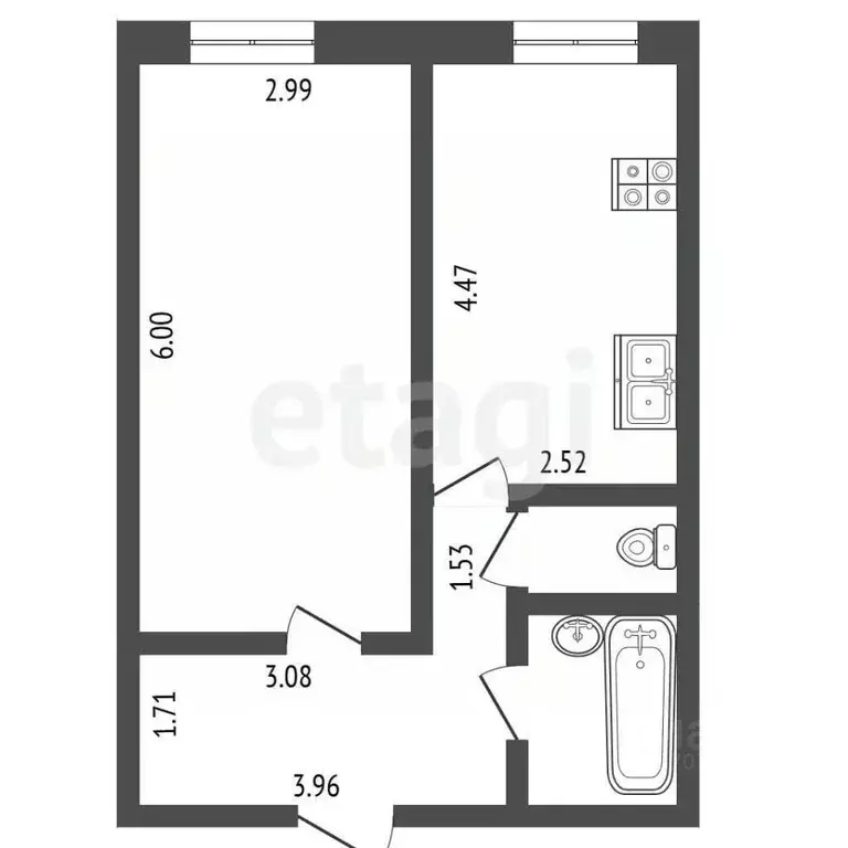 1-к кв. Санкт-Петербург просп. Художников, 9К2 (32.6 м) - Фото 1