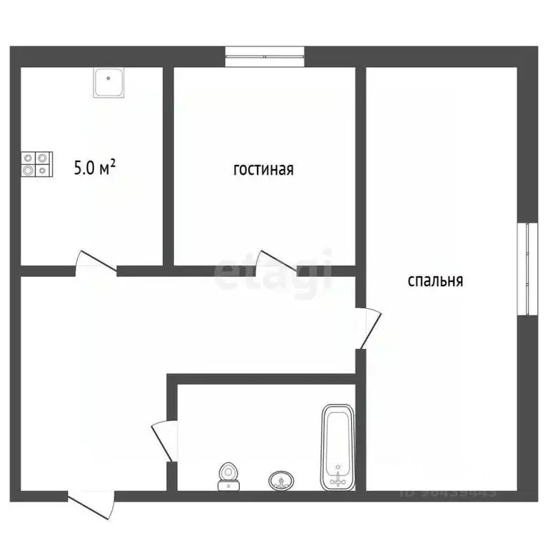 2-к кв. Крым, Ялта ул. Свердлова, 87 (33.0 м) - Фото 1
