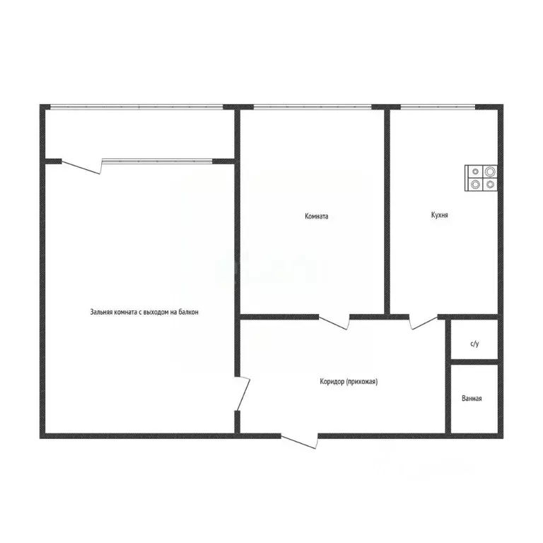 2-к кв. Смоленская область, Ярцево ул. Старозавопье, 17 (46.3 м) - Фото 1