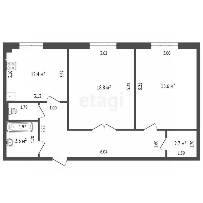 2-к кв. Мордовия, Саранск Красноармейская ул., 17 (65.0 м) - Фото 1