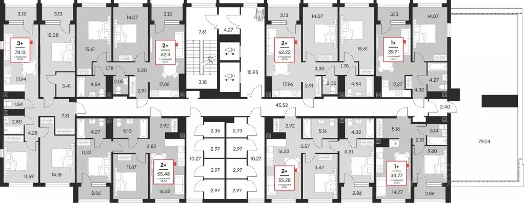 2-к кв. Ханты-Мансийский АО, Нефтеюганск ул. Нефтяников, 48А (62.11 м) - Фото 2