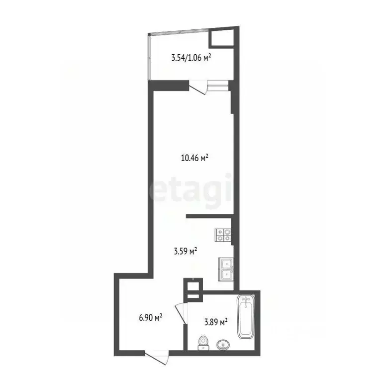 Студия Ростовская область, Ростов-на-Дону, Нахичевань ул. 23-я Линия, ... - Фото 1