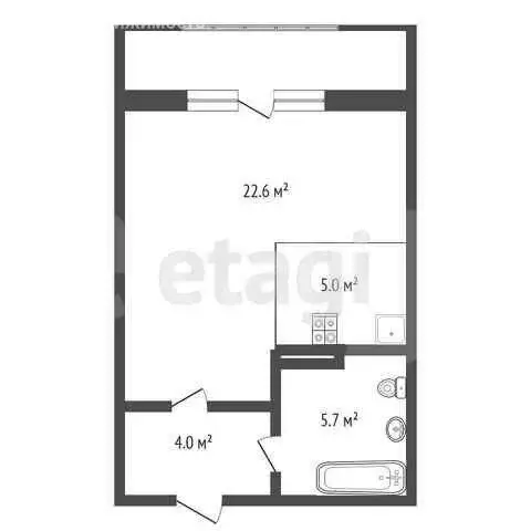 1-комнатная квартира: Черногорск, улица Чапаева, 17 (25.7 м) - Фото 1