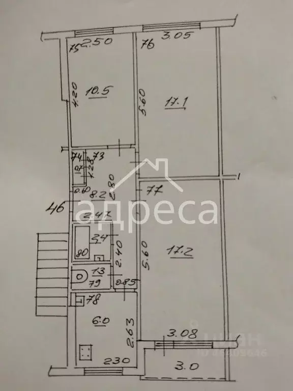 3-к кв. Самарская область, Самара Ташкентская ул., 160 (64.9 м) - Фото 1