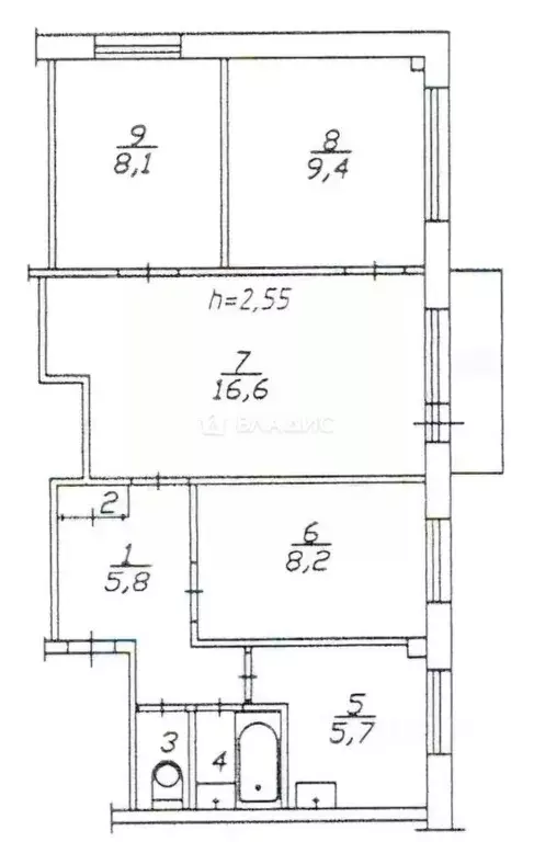 4-к кв. Карелия, Сегежа проезд Бумажников, 5А (58.7 м) - Фото 1