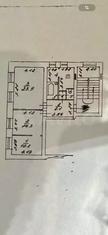 3-к. квартира, 71,8 м, 4/4 эт. - Фото 0