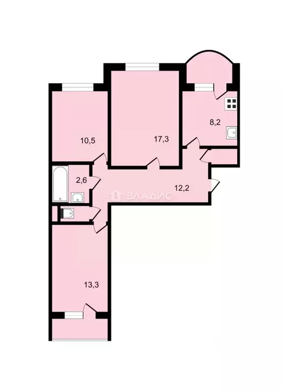 3-к кв. Владимирская область, Судогда ул. Текстильщиков, 7 (66.2 м) - Фото 1