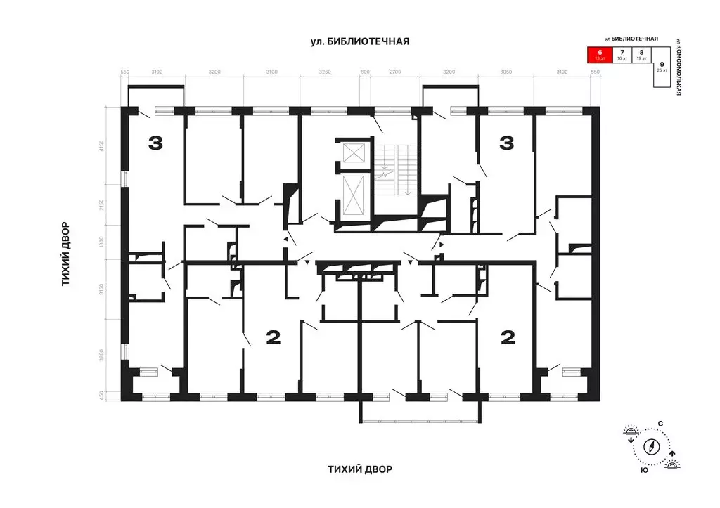2-комнатная квартира: Екатеринбург, Комсомольская улица, 72А (67.8 м) - Фото 2