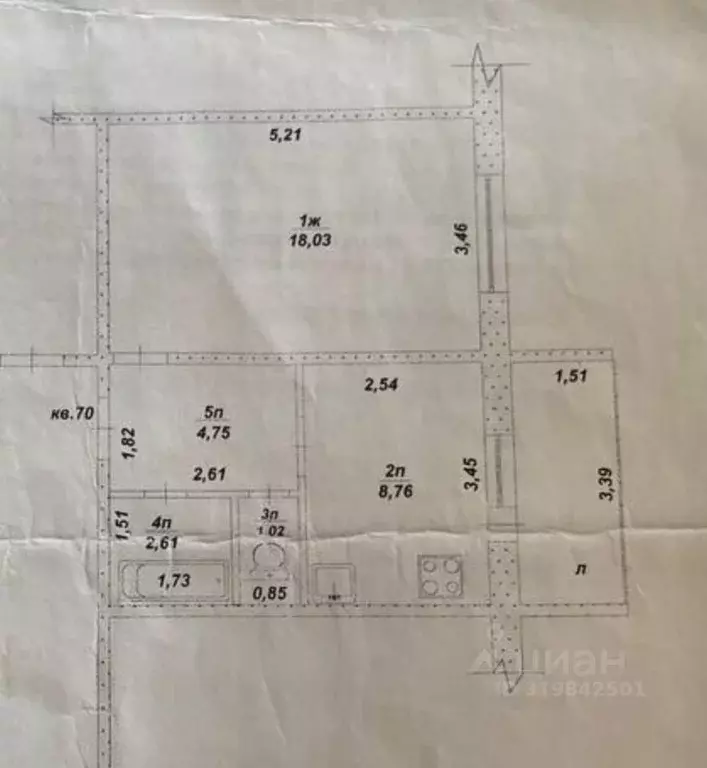 1-к кв. Ульяновская область, Димитровград ул. Циолковского, 7 (35.4 м) - Фото 0